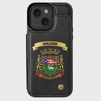 Proud Puerto Rico, Joannes Est Nomen Ejus - Personalized Expats Wallet Phone Case