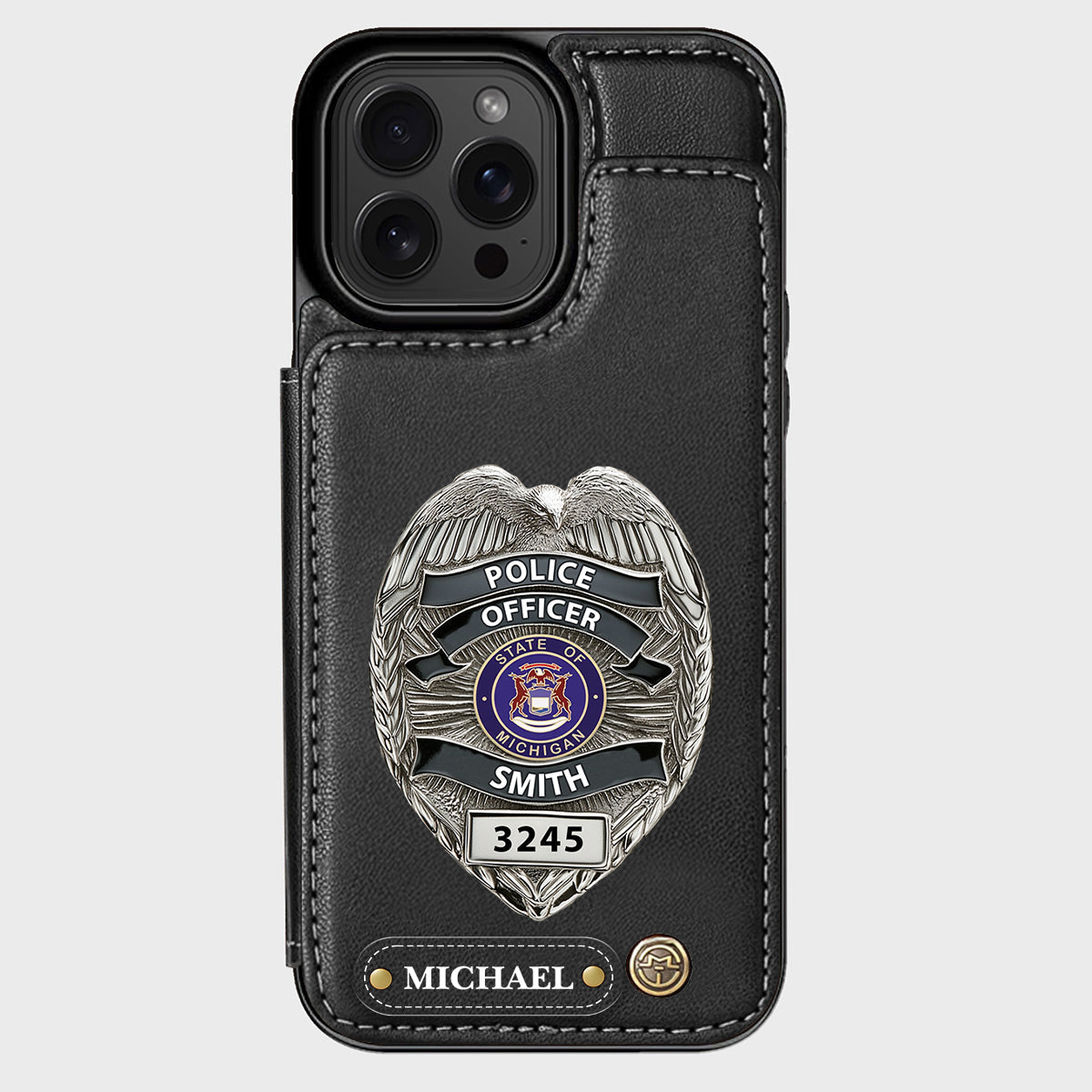 Serve And Protect - Personalized Police Officer Wallet Phone Case