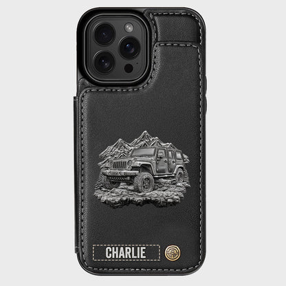 Metallic Off-Road Car - Personalized Car Wallet Phone Case