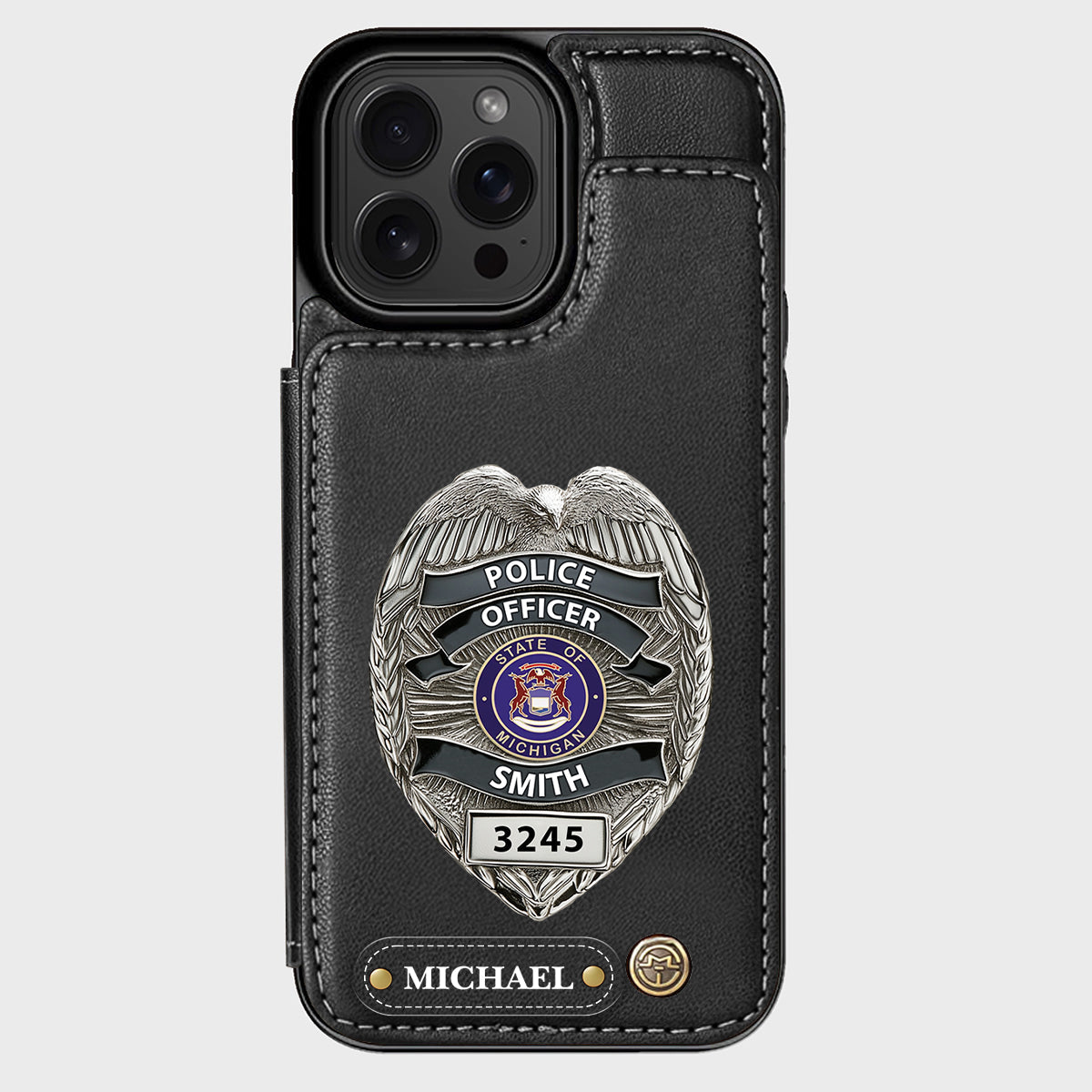 Serve And Protect - Personalized Police Officer Wallet Phone Case