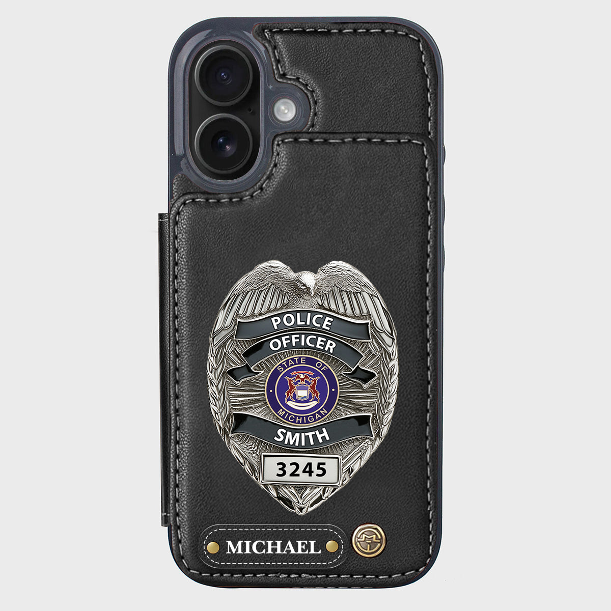 Serve And Protect - Personalized Police Officer Wallet Phone Case