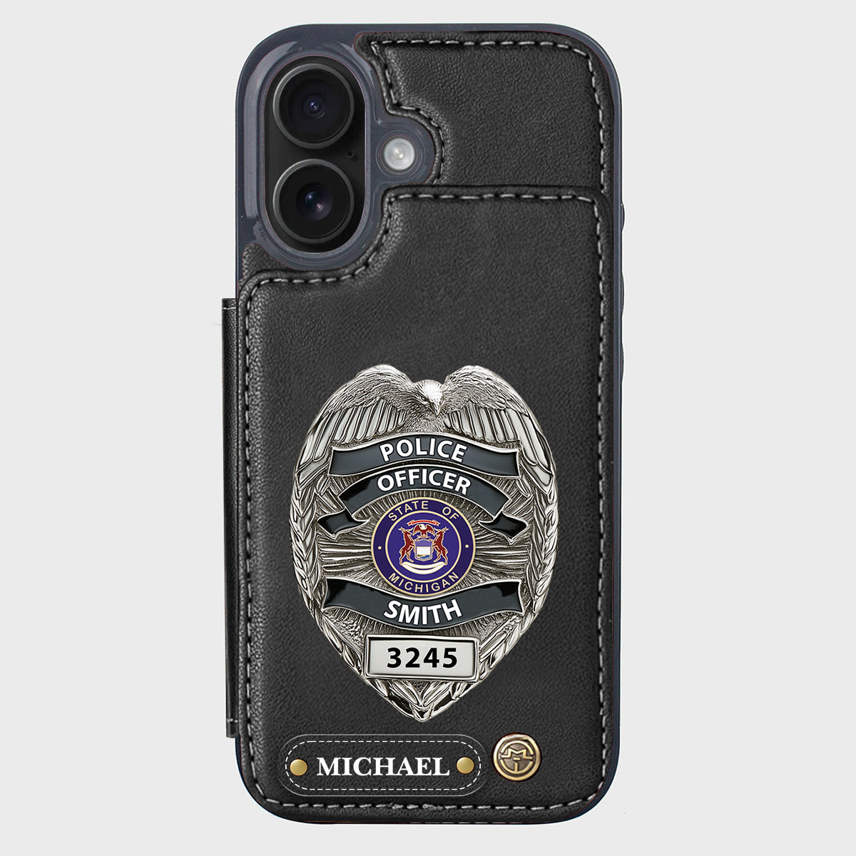 Serve And Protect - Personalized Police Officer Wallet Phone Case