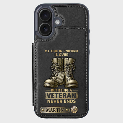 Proud Veteran - Personalized Veteran Wallet Phone Case