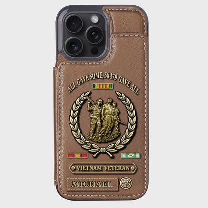 All Gave Some - Personalized Veteran Wallet Phone Case