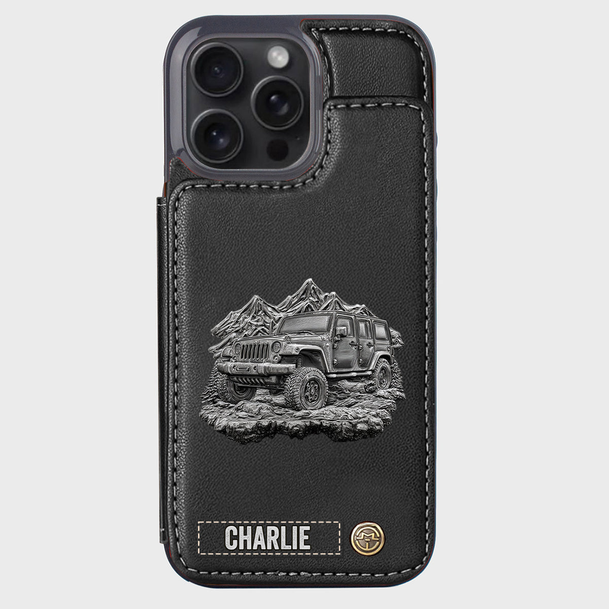 Metallic Off-Road Car - Personalized Car Wallet Phone Case