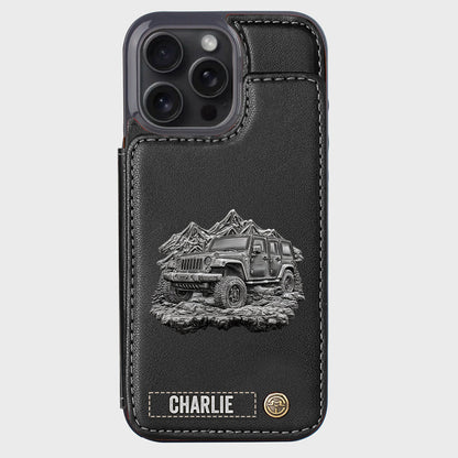 Metallic Off-Road Car - Personalized Car Wallet Phone Case