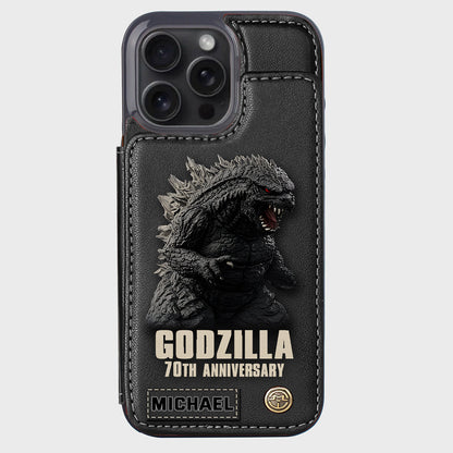 Monster 70th Anniversary Custom Name - Personalized Giant Monster Wallet Phone Case