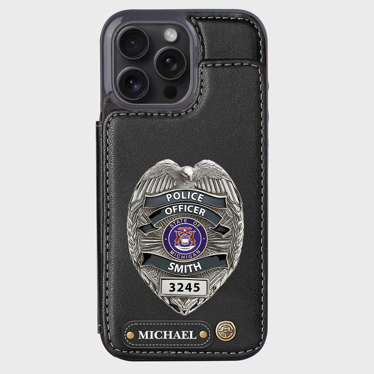 Serve And Protect - Personalized Police Officer Wallet Phone Case