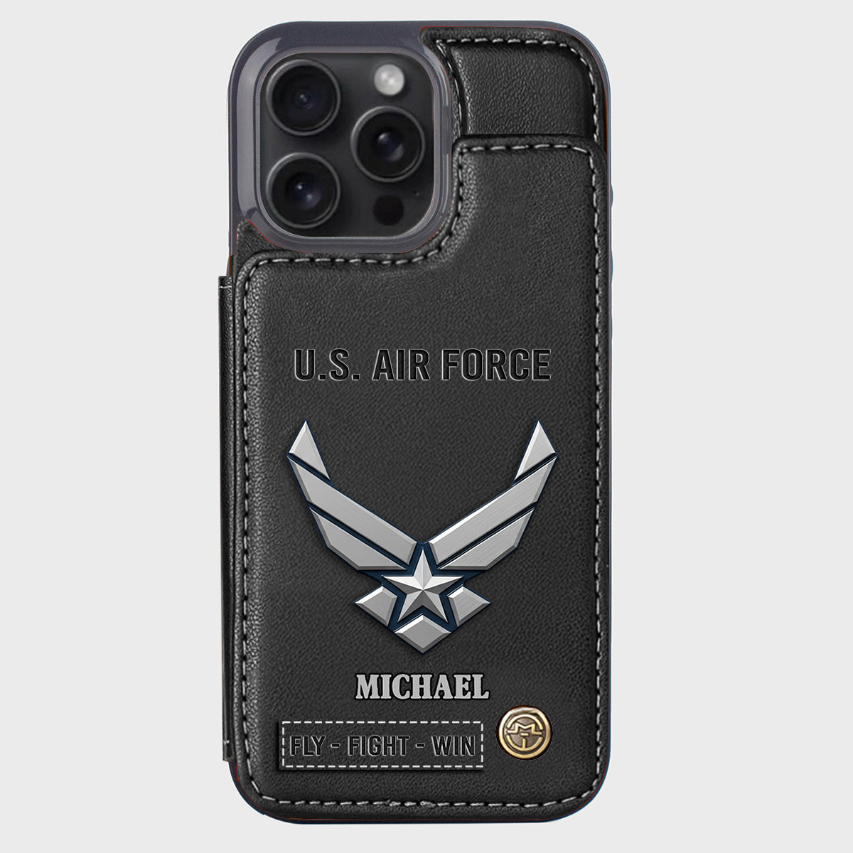 Fly · Fight · Win - Personalized Veteran Wallet Phone Case