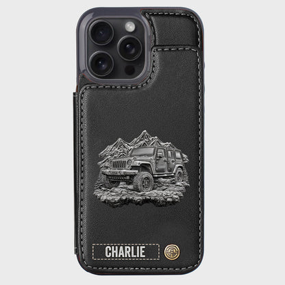 Metallic Off-Road Car - Personalized Car Wallet Phone Case