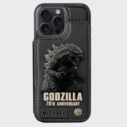Monster 70th Anniversary Custom Name - Personalized Giant Monster Wallet Phone Case