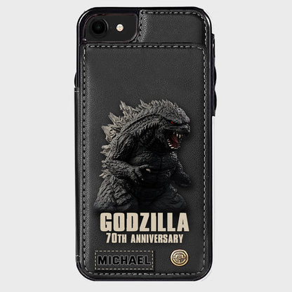 Monster 70th Anniversary Custom Name - Personalized Giant Monster Wallet Phone Case