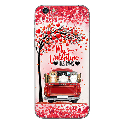 My Valentine Has Paws - Personalized Cat Phone Case