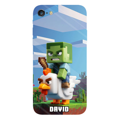 Chicken Jockey! - Personalized Block World Full Print Phone Case