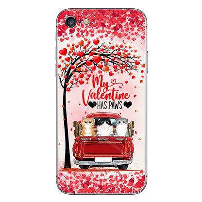 My Valentine Has Paws - Personalized Cat Phone Case