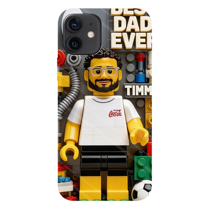 Custom Brick Human Style From Any Photo - Personalized Father Clear Phone Case