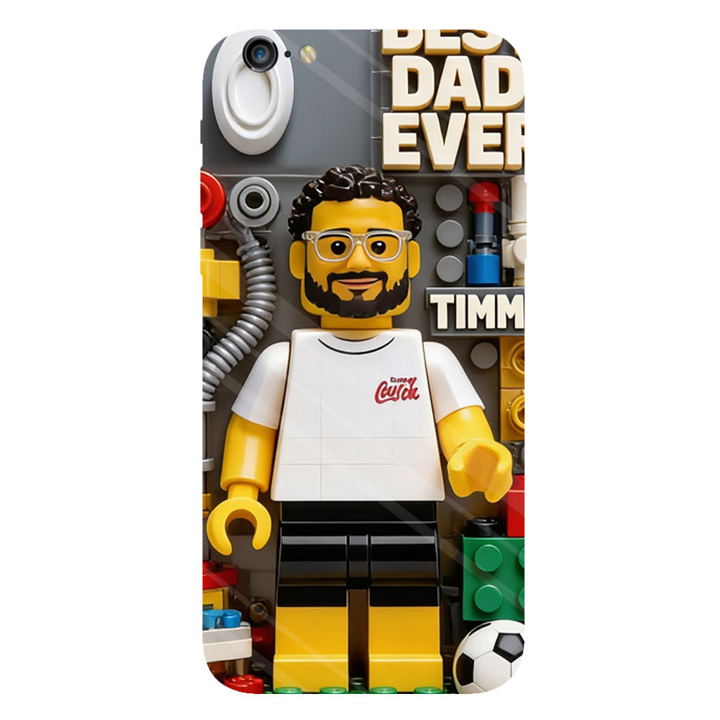 Custom Brick Human Style From Any Photo - Personalized Father Clear Phone Case