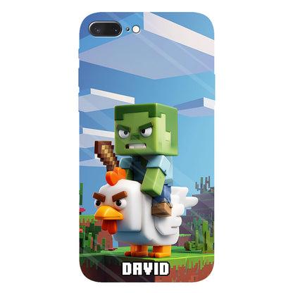 Chicken Jockey! - Personalized Block World Full Print Phone Case