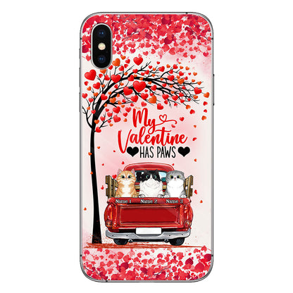 My Valentine Has Paws - Personalized Cat Phone Case