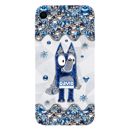 Cute Dog - Personalized Blue Dog Full Print Phone Case