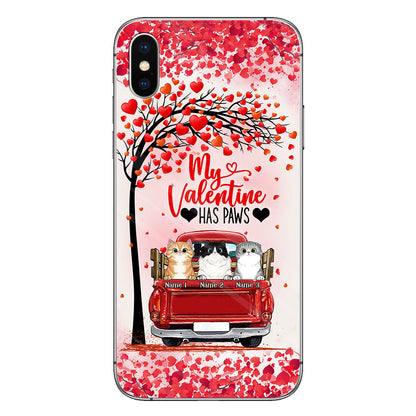 My Valentine Has Paws - Personalized Cat Phone Case