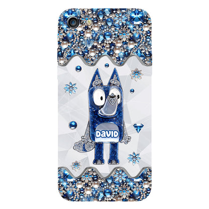 Cute Dog - Personalized Blue Dog Full Print Phone Case