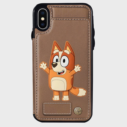 Blue Dog Custom Name - Personalized Blue Dog Wallet Phone Case