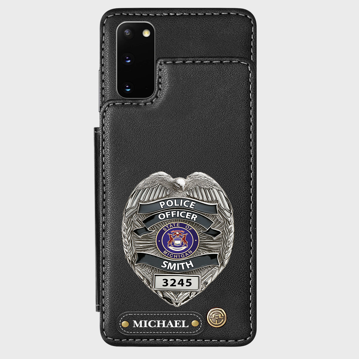 Serve And Protect - Personalized Police Officer Wallet Phone Case