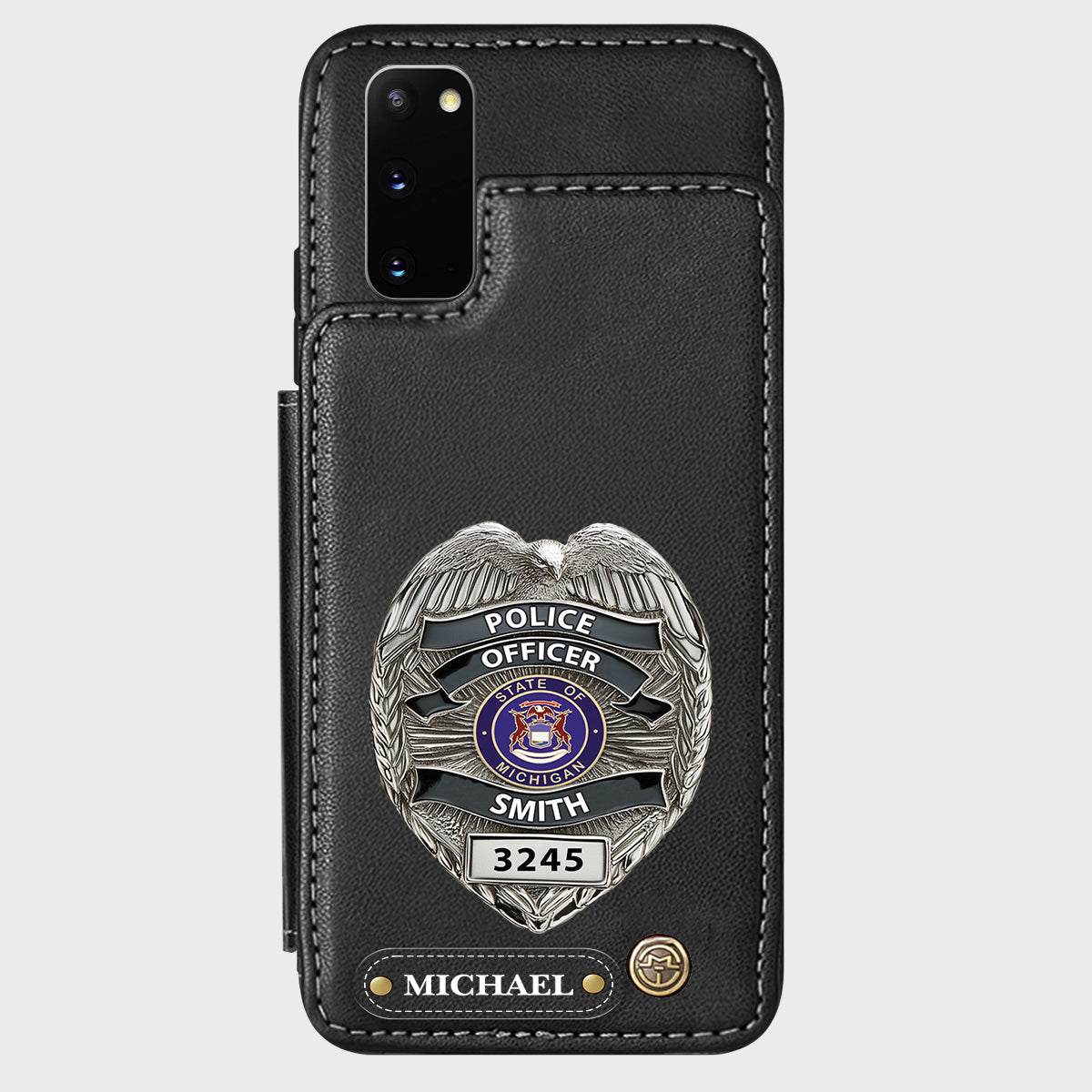 Serve And Protect - Personalized Police Officer Wallet Phone Case