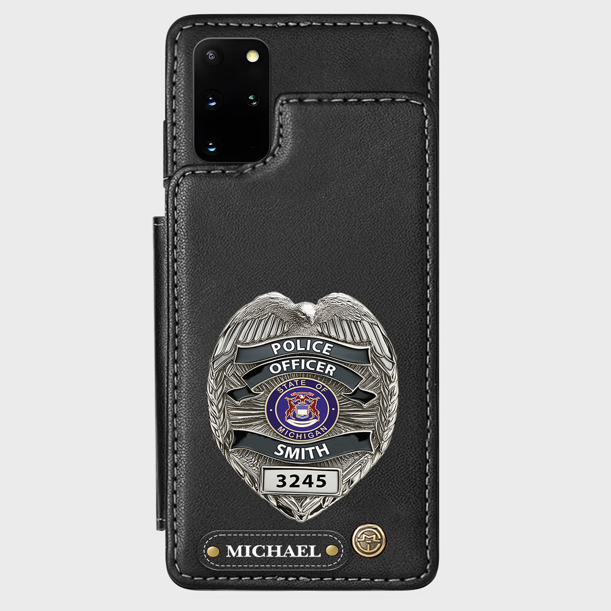 Serve And Protect - Personalized Police Officer Wallet Phone Case