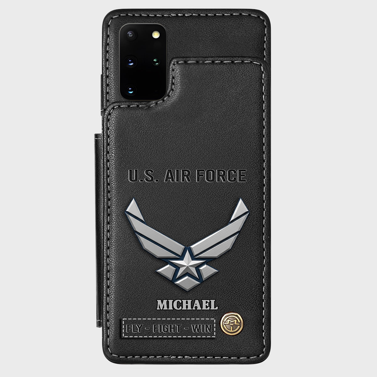 Fly · Fight · Win - Personalized Veteran Wallet Phone Case
