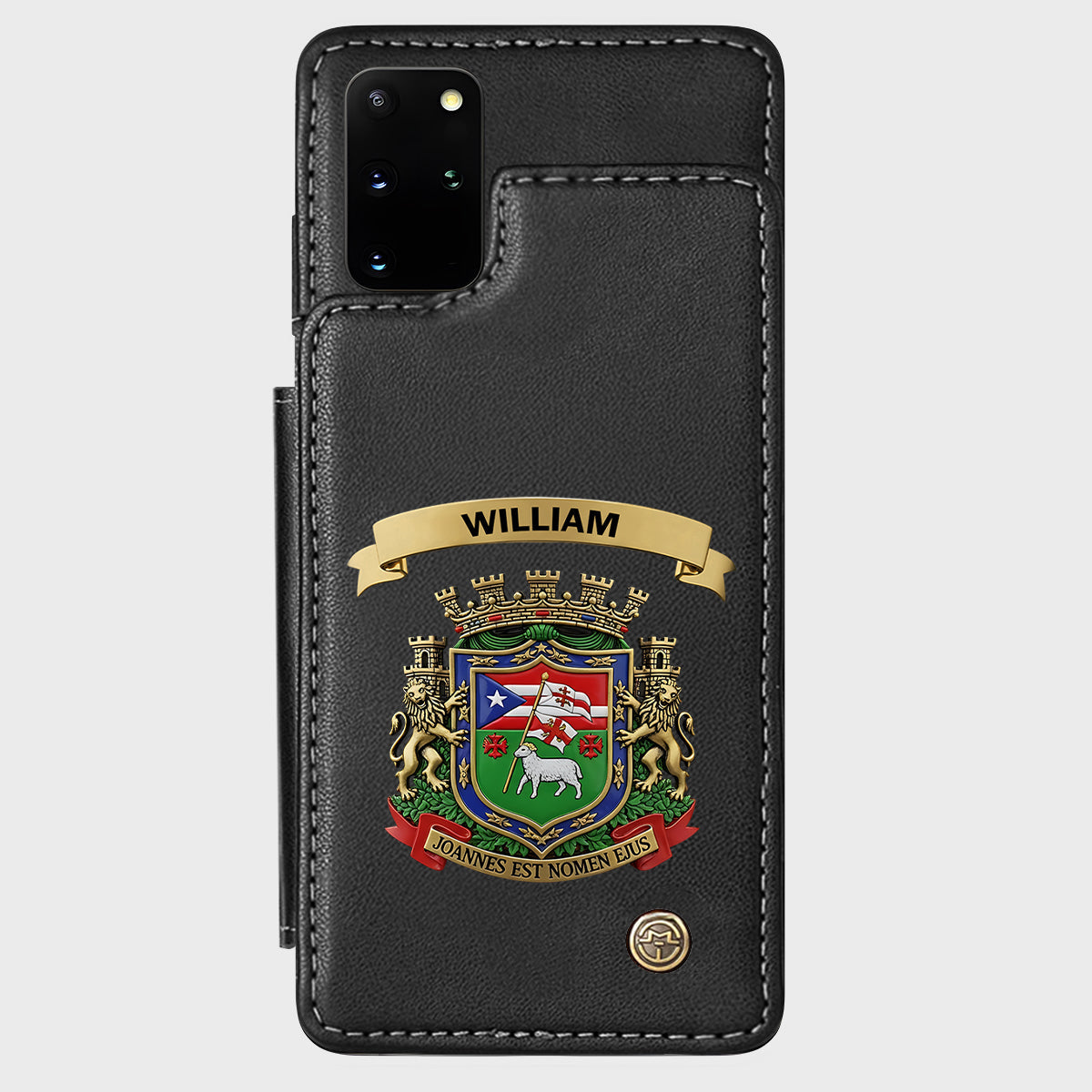 Proud Puerto Rico, Joannes Est Nomen Ejus - Personalized Expats Wallet Phone Case
