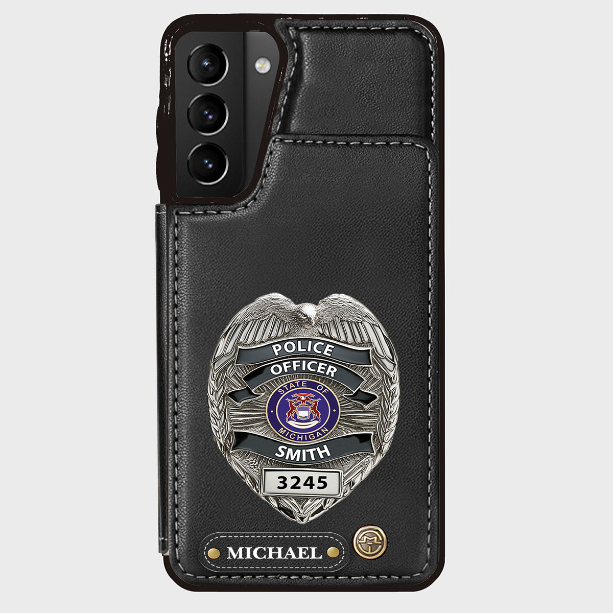 Serve And Protect - Personalized Police Officer Wallet Phone Case