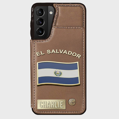Proud El Salvador - Personalized Expats Wallet Phone Case