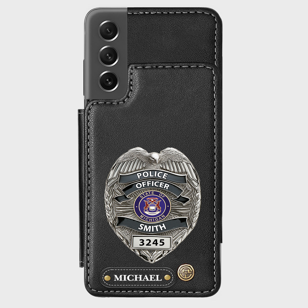 Serve And Protect - Personalized Police Officer Wallet Phone Case