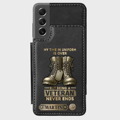 Proud Veteran - Personalized Veteran Wallet Phone Case