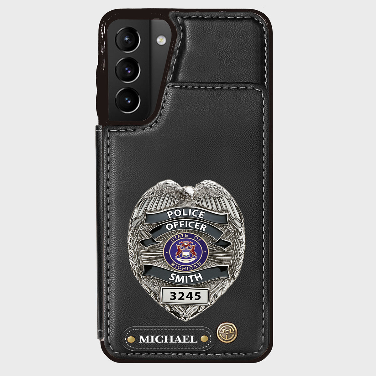 Serve And Protect - Personalized Police Officer Wallet Phone Case