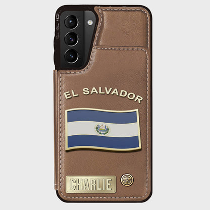 Proud El Salvador - Personalized Expats Wallet Phone Case