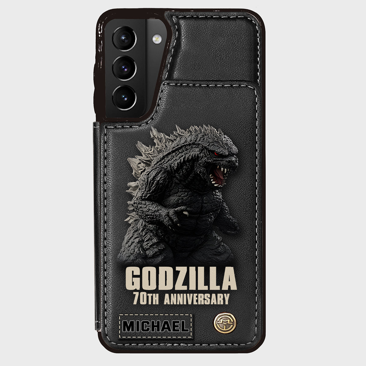 Monster 70th Anniversary Custom Name - Personalized Giant Monster Wallet Phone Case