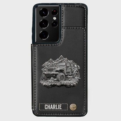 Metallic Off-Road Car - Personalized Car Wallet Phone Case