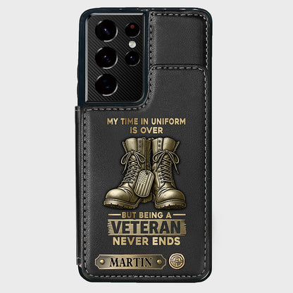 Proud Veteran - Personalized Veteran Wallet Phone Case