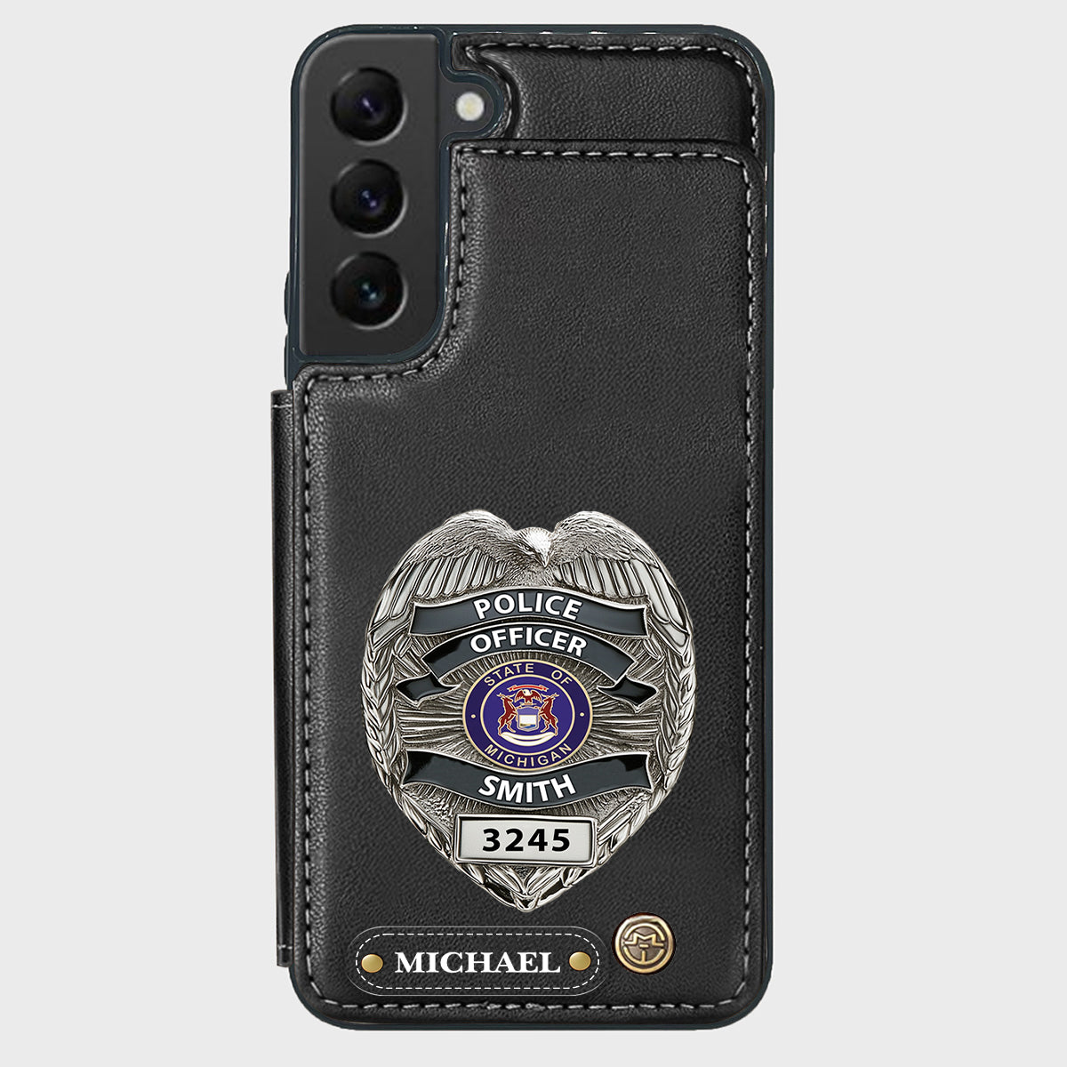 Serve And Protect - Personalized Police Officer Wallet Phone Case