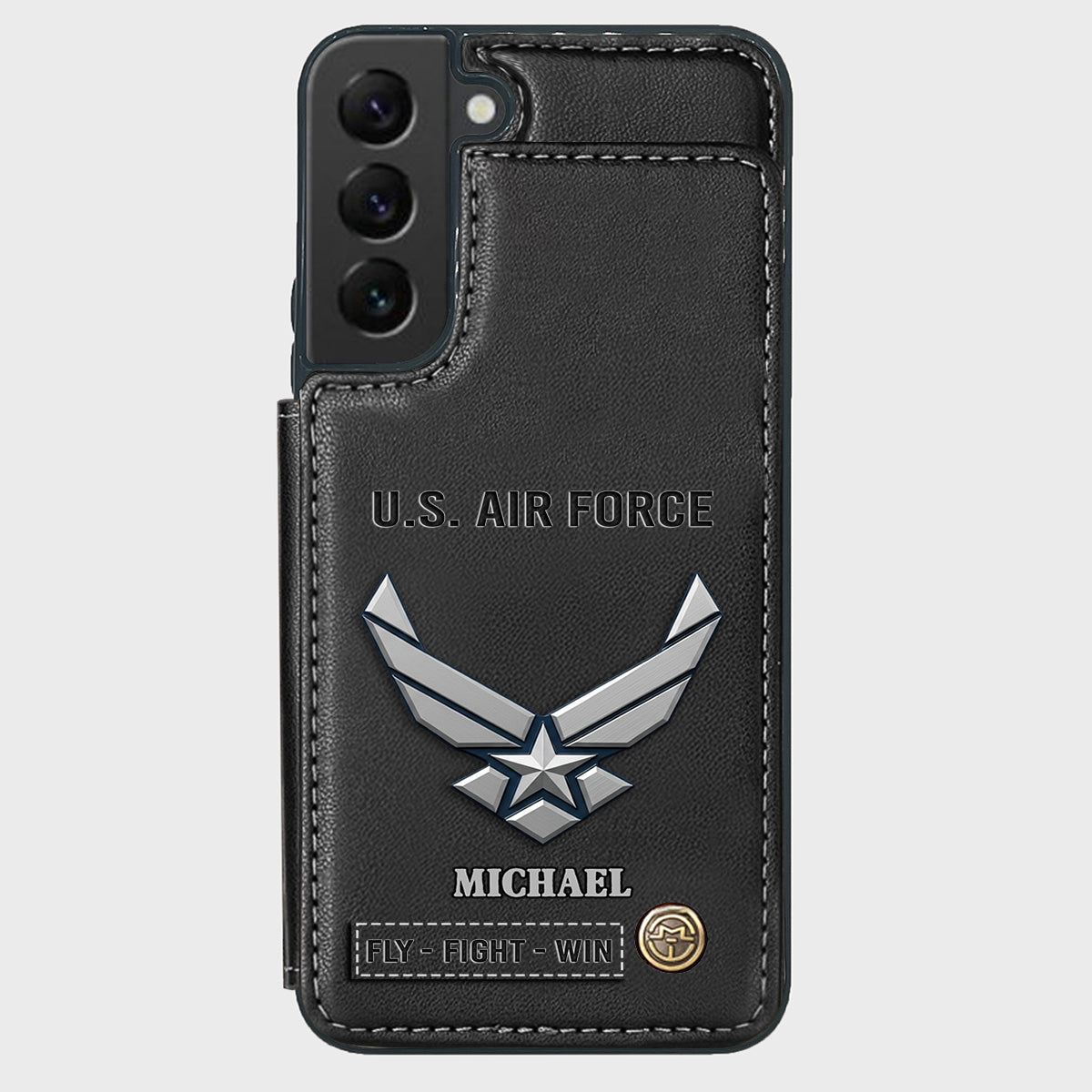 Fly · Fight · Win - Personalized Veteran Wallet Phone Case