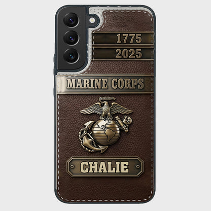 USMC 250th Anniversary - Personalized Veteran Foldable Wallet Phone Case