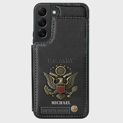 This We'll Defend - Personalized Veteran Wallet Phone Case