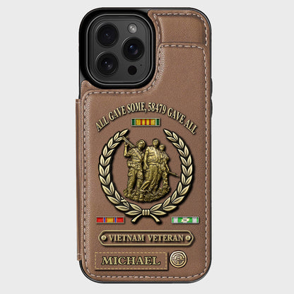 All Gave Some - Personalized Veteran Wallet Phone Case