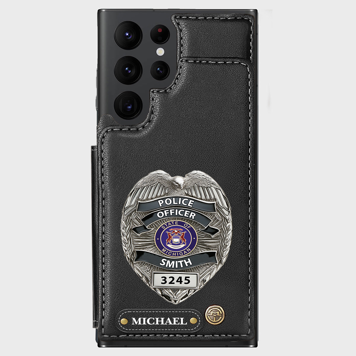 Serve And Protect - Personalized Police Officer Wallet Phone Case