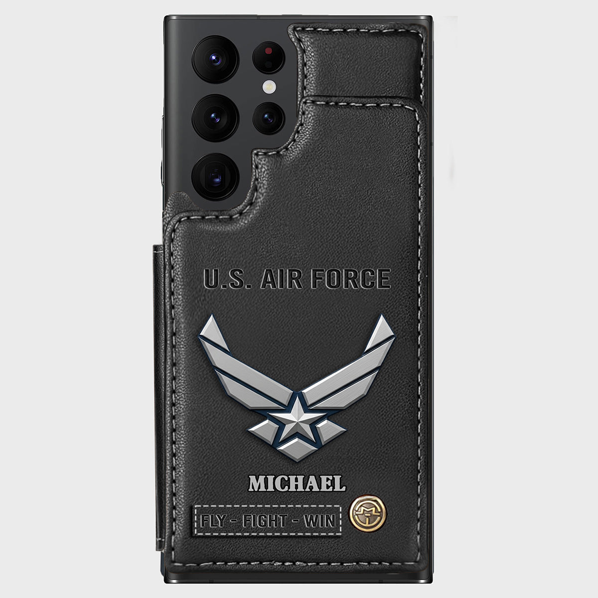 Fly · Fight · Win - Personalized Veteran Wallet Phone Case