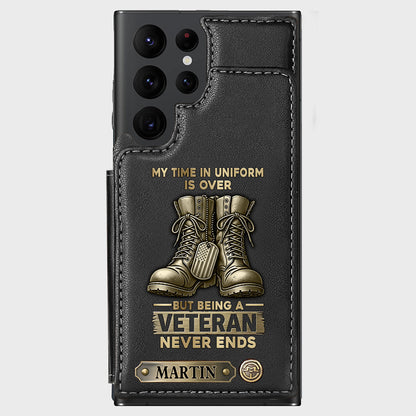 Proud Veteran - Personalized Veteran Wallet Phone Case