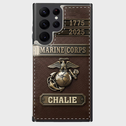 USMC 250th Anniversary - Personalized Veteran Foldable Wallet Phone Case
